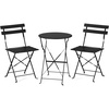 image:imageVINGLI Outdoor Folding Bistro Table and Chairs Set of 2 3Piece Bistro Set with Premium Steel Frame and Comfortable Cushions for Patio Balcony Garden Porch Yard YellowBlack