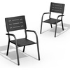 image:imageVINGLI Outdoor Patio Dining Set5 Piece Square Table Patio Furniture SetHDPE AllWeather Material Outdoor Dining Table and Chair for Garden Backyard PoolsideGreyBlack