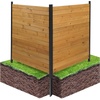 image:imageVINGLI Outdoor Privacy Screen No Dig Wood Garden Fence WeatherProof Air Conditioner Fence Panel Trash Can Enclosure for Patio Backyard 2 Panels 45 H 38 W