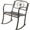 image:imageVINGLI Outdoor Rocking Chair Heavy Duty 660 LBS Wrought Cast Iron Rocking Chair with Back amp Armrest Metal Patio Rockers for Porch Backyard or Garden