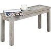 image:imageVINGLI Outdoor Wooden Bench 40 Porch Bench Outdoor Backless Garden Bench Small Outdoor Bench for Deck Patio Entryway Mint Green 40inGrey