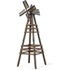 image:imageVINGLI Outdoor Yard Windmill Wooden Wind Spinner for Garden Lawn Yard Patio Decoration Carbonized Wood Medium
