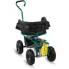 image:imageVINGLI Rolling Garden Stool with Seat and Extendable Handle Gardeners Tool Seat with Wheels and Extra Storage Gifts for People with Bad Knees GreenGreen
