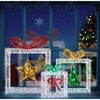 image:imageVINGLI Set of 3 Lighted Iridescent Cut Out Christmas Wreath Decorations 24in 295 White LED Lighted Yard Decorations Battery Operated Collapsible Indoor Outdoor Lawn Garden Front Porch Xmas HolidayRectangle Box