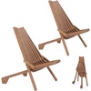 image:imageVINGLI The Wooden Slat Patio Chair Features a Foldable Design and is Suitable for Use as a Lounge Chair in Living Rooms Balconies and Gardens2 Pack2 Pack