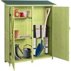 image:imageVINGLI Upgraded Outdoor Wooden Storage Shed Extra Large Garden Shed Outside Tool Cabinet with 2 Safety Latches Patio Storage Organizer for Garden Yard Lawn Equipment Light GreenLight Green