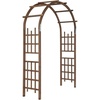 image:imageVINGLI Wooden Garden Arbor Heavy Duty Outdoor Frame Trellis for Ceremony Wood Trellis Garden Arch Pergola for Plant Climbing Patio Lawn Wedding Ceremony Blackbrown