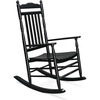 image:imageVINGLI Wooden Rocking Chair Outdoor Set of 2 Patio Rockers with High Back Support 450 LBS Rocking Chairs for Porch Patio Balcony Garden Yard White 2 PCSBlack