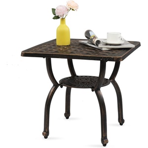 image:imageVINGLI 22 Cast Aluminum Outdoor Side Table All Weather Patio Side Table Outdoor End Table for Patio Porch Deck Garden SquareBronze