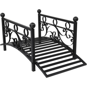 image:imageVINGLI 34ft Metal Garden Bridge 330lbs Capacity Garden Bridges for Outdoors with AntiRust Coated Finish Easy Assembly Outdoor Decor Bridge for Garden Landscape Backyard Stream Pond