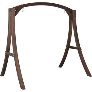 image:imageVINGLI 67FT Porch Swing Frame 1000LBS Heavy Duty AFrame Wooden Porch Swing Stand with Curved Arc Top for 5FT Porch Swing Large Swing Hanger for Garden Patio Backyard amp Indoor NaturalRustic