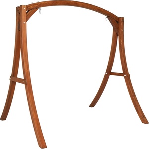 image:imageVINGLI 67FT Porch Swing Frame 1000LBS Heavy Duty AFrame Wooden Porch Swing Stand with Curved Arc Top for 5FT Porch Swing Large Swing Hanger for Garden Patio Backyard amp Indoor NaturalBrown