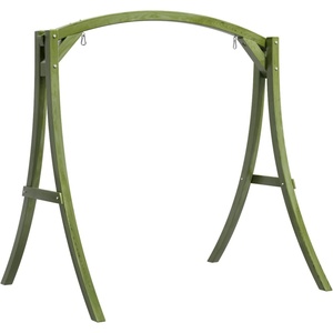 image:imageVINGLI 67FT Porch Swing Frame 1000LBS Heavy Duty AFrame Wooden Porch Swing Stand with Curved Arc Top for 5FT Porch Swing Large Swing Hanger for Garden Patio Backyard amp Indoor NaturalGreen
