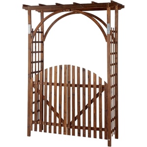 image:imageVINGLI 85in Wooden Arbor Garden Arbor Wedding Arch for Ceremony Wood Trellis for Plant Climbing Christmas Decor Pergola for Garden Backyard Lawn BrownBrown