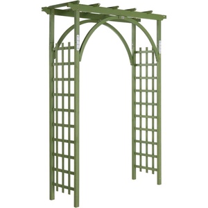 image:imageVINGLI 85in Wooden Arbor Wedding Arch for Ceremony Wood Trellis for Plant Climbing Christmas Decor Pergola for Garden Backyard Lawn BlackOlive Green
