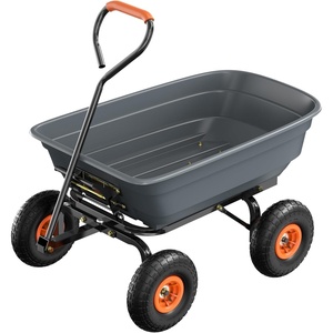image:imageVINGLI Dump Cart Wagon 600LBS QuickRelease Dump Wheelbarrow AllTerrain 10 Tires Garden Wagon for Yard Lawn and Outdoor Use