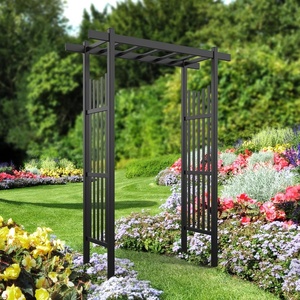 image:imageVINGLI Garden Arbor PVC Wedding Arch for Ceremony Party Garden Trellis for Climbing Plants Outdoor Arch Backdrop Stand for Garden Backyard Lawn Wedding BlackBlack