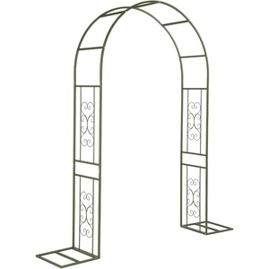 image:imageVINGLI Garden Arch Trellis 76ft Arch Trellis for Climbing Plants Metal Garden Arbor with Flat Base Design for Outdoor amp Indoor Lawn Wooden Floor Concrete HeartShaped Olive GreenHeartshaped  Olive Green