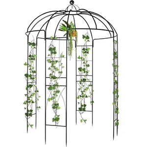 image:imageVINGLI Metal Garden Arbor Birdcage Shape Outdoor Frame Trellis for Climbing Plants Garden Arch Pergola for Patio Backyard Wedding Ceremony