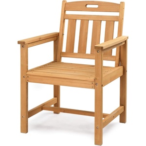 image:imageVINGLI Outdoor Dining Chairs Solid Wood Patio Chairs Outdoor Chair for Garden Balcony Yard Porch Teak 1 PCSTeak