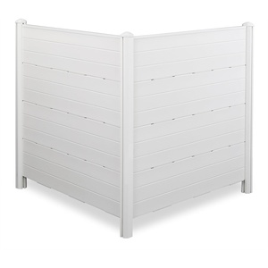 image:imageVINGLI Outdoor Privacy Screen Fence Panels Garden Air Conditioner Fence for Outdoor Use 2 White Panels Privacy Screen Fence 472H x 456 W