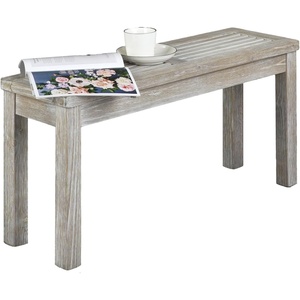 image:imageVINGLI Outdoor Wooden Bench 40 Porch Bench Outdoor Backless Garden Bench Small Outdoor Bench for Deck Patio Entryway Mint Green 40inGrey