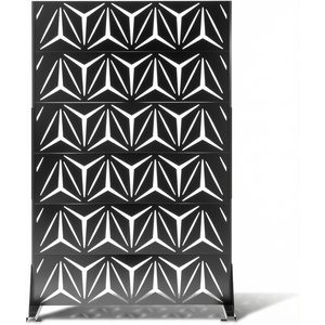 image:imageVINGLI Privacy Fence Panels 72H x 47W Metal Privacy Screen Freestanding Decorative Privacy Panels for Patio Garden Pool Outdoor amp Indoor YShapedYshaped