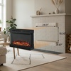 image:imageVINGLI 24 Electric Fireplace Insert  Recessed WallMounted amp Freestanding Heater with 6 Flame Colors Remote Control Adjustable Timer amp Brightness Safe amp Quiet Operation2401