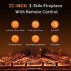 image:imageVINGLI 24 Electric Fireplace Insert  Recessed WallMounted amp Freestanding Heater with 6 Flame Colors Remote Control Adjustable Timer amp Brightness Safe amp Quiet Operation36