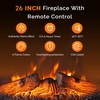 image:imageVINGLI 24 Electric Fireplace Insert  Recessed WallMounted amp Freestanding Heater with 6 Flame Colors Remote Control Adjustable Timer amp Brightness Safe amp Quiet Operation2448