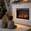image:imageVINGLI 24 Electric Fireplace Insert  Recessed WallMounted amp Freestanding Heater with 6 Flame Colors Remote Control Adjustable Timer amp Brightness Safe amp Quiet Operation2448