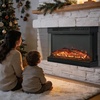 image:imageVINGLI 24 Electric Fireplace Insert  Recessed WallMounted amp Freestanding Heater with 6 Flame Colors Remote Control Adjustable Timer amp Brightness Safe amp Quiet Operation2401