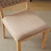 image:imageVINGLI Brown Woven Wooden Dining Chairs Set of 4Armless Mid Century Modern Desk Chairs with RivetampFoot PegsUpholstered Farmhouse Comfy Chair No Wheels for Dining RoomLiving RoomKitchenOakSuedeKhaki