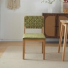 image:imageVINGLI Brown Woven Wooden Dining Chairs Set of 4Armless Mid Century Modern Desk Chairs with RivetampFoot PegsUpholstered Farmhouse Comfy Chair No Wheels for Dining RoomLiving RoomKitchenOakSuedeSage Green