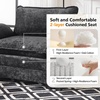 image:imageVINGLI Convertible UShaped Sectional Couch with 2 Movable 2Layer Ottoman Oversized Comfy Cloud Modular Sofa with Deep Seat amp Chaise 3 Seater Cozy Soft Couch for Living Room Chenille WhiteCreamChenilleblack
