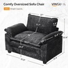 image:imageVINGLI Convertible UShaped Sectional Couch with 2 Movable 2Layer Ottoman Oversized Comfy Cloud Modular Sofa with Deep Seat amp Chaise 3 Seater Cozy Soft Couch for Living Room Chenille WhiteCreamChenilleblack