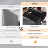 image:imageVINGLI Convertible UShaped Sectional Couch with 2 Movable 2Layer Ottoman Oversized Comfy Cloud Modular Sofa with Deep Seat amp Chaise 3 Seater Cozy Soft Couch for Living Room Chenille WhiteCreamChenilleblack