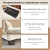image:imageVINGLI Convertible UShaped Sectional Couch with 2 Movable 2Layer Ottoman Oversized Comfy Cloud Modular Sofa with Deep Seat amp Chaise 3 Seater Cozy Soft Couch for Living Room Chenille WhiteCreamChenillewhite Cream