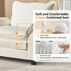 image:imageVINGLI Convertible UShaped Sectional Couch with 2 Movable 2Layer Ottoman Oversized Comfy Cloud Modular Sofa with Deep Seat amp Chaise 3 Seater Cozy Soft Couch for Living Room Chenille WhiteCreamChenillewhite Cream