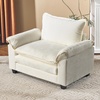 image:imageVINGLI Convertible UShaped Sectional Couch with 2 Movable 2Layer Ottoman Oversized Comfy Cloud Modular Sofa with Deep Seat amp Chaise 3 Seater Cozy Soft Couch for Living Room Chenille WhiteCreamChenillewhite Cream