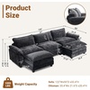 image:imageVINGLI Convertible UShaped Sectional Couch with 2 Movable 2Layer Ottoman Oversized Comfy Cloud Modular Sofa with Deep Seat amp Chaise 3 Seater Cozy Soft Couch for Living Room Chenille WhiteCreamChenilleblack
