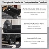 image:imageVINGLI Convertible UShaped Sectional Couch with 2 Movable 2Layer Ottoman Oversized Comfy Cloud Modular Sofa with Deep Seat amp Chaise 3 Seater Cozy Soft Couch for Living Room Chenille WhiteCreamChenilleblack