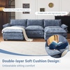 image:imageVINGLI Convertible UShaped Sectional Couch with 2 Movable 2Layer Ottoman Oversized Comfy Cloud Modular Sofa with Deep Seat amp Chaise 3 Seater Cozy Soft Couch for Living Room Chenille WhiteCreamChenillenavy Blue