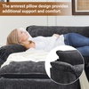 image:imageVINGLI Convertible UShaped Sectional Couch with 2 Movable 2Layer Ottoman Oversized Comfy Cloud Modular Sofa with Deep Seat amp Chaise 3 Seater Cozy Soft Couch for Living Room Chenille WhiteCreamChenilleblack