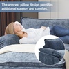 image:imageVINGLI Convertible UShaped Sectional Couch with 2 Movable 2Layer Ottoman Oversized Comfy Cloud Modular Sofa with Deep Seat amp Chaise 3 Seater Cozy Soft Couch for Living Room Chenille WhiteCreamChenillenavy Blue