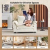 image:imageVINGLI Convertible UShaped Sectional Couch with 2 Movable 2Layer Ottoman Oversized Comfy Cloud Modular Sofa with Deep Seat amp Chaise 3 Seater Cozy Soft Couch for Living Room Chenille WhiteCreamChenillewhite Cream