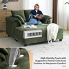 image:imageVINGLI Lounge Chair 56 Oversized Reading Chair Corduroy Chaise Sofa Recliner Bed Upholstered Comfy Sleeper Couch with Throw Pillows and Armrests for Living Room Movie Room BedroomOlive Green