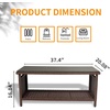 image:imageVINGLI Outdoor Wicker CoffeeTable Patio Coffee Tables for Outside Tempered Glass Top Wicker Table with Storage Coffee Table for Patio Balcony Porch Deck BlackBrown