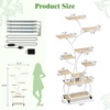 image:imagePlant Stand Indoor with 4 Grow Lights amp 3 Colors 61 Tall 10Tier Plant Shelf for Indoor Plants TreeShaped Display Stand on 360 Lockable Wheels for Living Room Balcony amp Office White and Oak