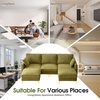 image:imageVINGLI 100 W U Shaped Couch with Ottoman 22 Deep Seat Comfortable Sectional Couches for Living Room 3 Seater Chenille Fabric Cloud Sofa for Apartment Small Spaces Bedroom GreenGreen